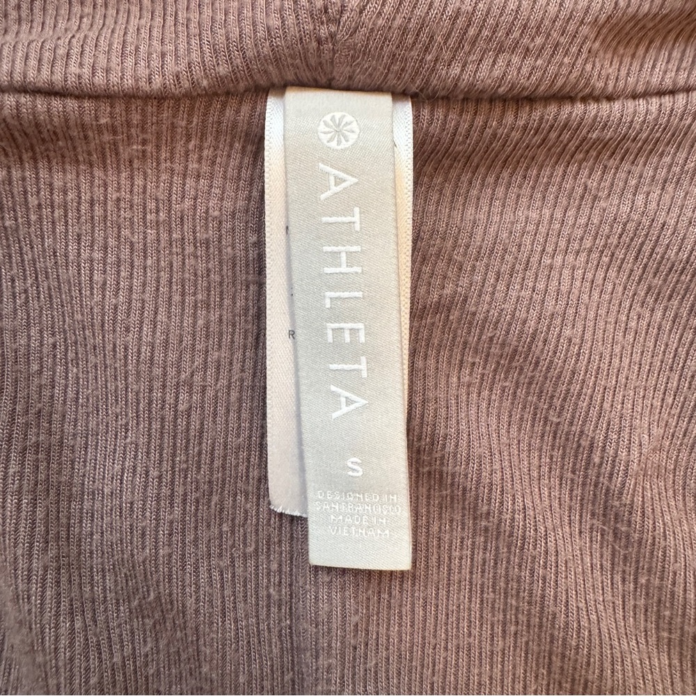 Athleta Pranayama Wrap Cardigan Sweater Women's Small Purple Pockets Stretch - Picture 6 of 7
